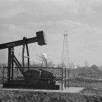 Campo de petróleo no condado de Marion, Illinois (1940). Arthur Rothstein / Biblioteca do Congresso dos EUA